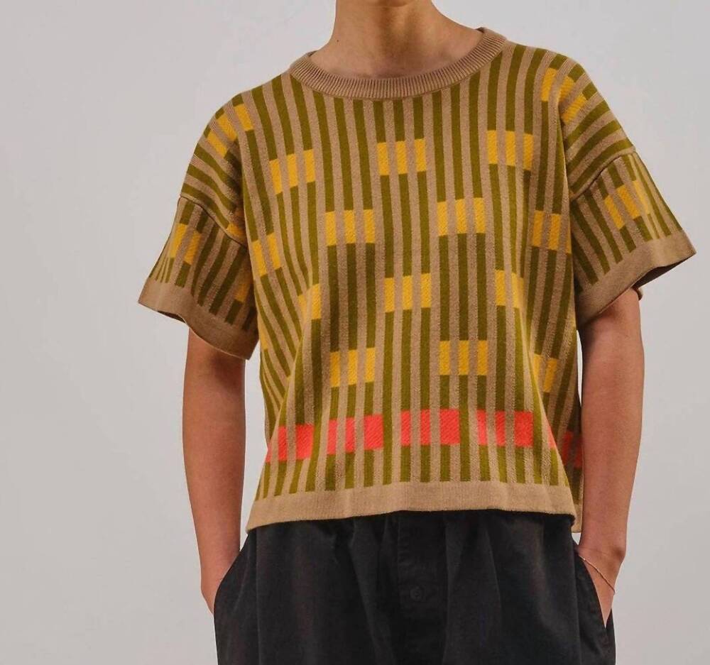 NEW THE ENDERY bauhaus short sleeve sweater tee in saturn